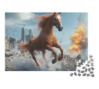 Running Horse in War 1000 Piece Jigsaw Puzzle for Adults Modern Style 38x26cm/1000pcs