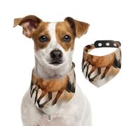Running Horse Print,Dog Bandanas Cotton Pet Scarf Adjustable Bibs for Pet,S