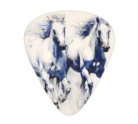 Running Horse Printed pick set - 12 pieces, thin, medium and thick guitar picks, suitable for guitar, bass, electric guitar and ukulele