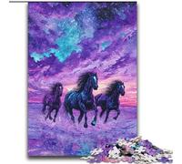 Running Horses 2000 Piece Jigsaw Puzzles for Adults & Teens, Stress Reliever Staycation Kill Time with Matching Poster And Trivia Sheet (70x100cm)