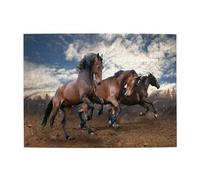 Running Horses,500 Pieces Puzzles for Adults-Wooden Jigsaw Puzzle for Adults Elderly