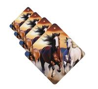 Running Horses Car Air Fresheners Cards 4 Pcs Hanging Fragrance Scented Cards Long-Lasting Car Aromatherapy Tablets for Wardrobe Bathroom Car Interior Mirror Pendant Gifts