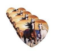 Running Horses Car Air Fresheners Cards 4 Pcs Hanging Fragrance Scented Cards Long-Lasting Car Aromatherapy Tablets for Wardrobe Bathroom Car Interior Mirror Pendant Gifts