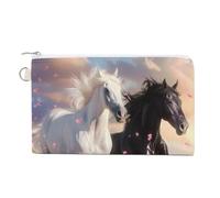 Running Horses Coin Purse Cute Change Pouch Wallet Clutch Bag with Zip