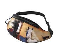 Running Horses Fanny Pack for Men Women Crossbody Waist Bag Waterproof Sports Belt Bag Outdoor Hip Pack