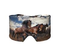 Running Horses, Full Eye Covers Light Blocking Eye Mask Sleep Eye and Ear Muffs
