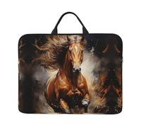 Running Horses in the River Prints 14-Inch Laptop Sleeve Waterproof And Shockproof Suitable For Office Work Business Trips And Daily Travel.