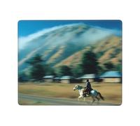 Running Horses Non-Slip Mouse Pad Seven by Nine Inch Horizontal Design for Office Gaming and Laptop Use