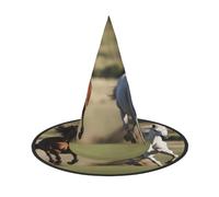 Running Horses print Halloween hat, set of 3, fit for family themed parties, yard decorations, carnival parties