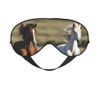 Running Horses Print Outdoor Travel Stylish Eye Mask Adjustable Sleep Camping Meditation Relaxation
