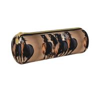 Running Horses Pvc Pencil Case,Small Pen Pouch,Fashion Aesthetic Cases,For Pens,Pencils,And Accessories
