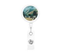 Running Horses Retractable Badge Holder is Durable Sturdy Comes with A Lanyard for Office Hospital Staff Wearing