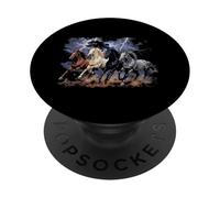Running Horses Vintage 90s Lightning Storm Western Cowboy PopSockets Adhesive PopGrip