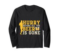Running Hurry Before All Beer is Gone Marathon Runner Long Sleeve T-Shirt
