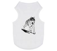 'Running Husky' Pet Dog/Cat T-Shirt (PT00075337)