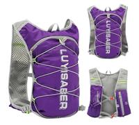 Running Hydration Bag, Running Water Backpack - Reflective Hiking Backpack - Breathable Pads, Adjustable Shoulder Strap, Water Backpack for C