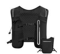 Running Hydration Vest 4L Lightweight Running Belt for Outdoor Activities | Adjustable chest straps with safety reflectors and mobile phone holder, unisex, for jogging, cycling, hiking, trail running