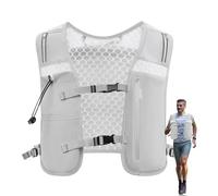 Running Hydration Vest - 4L Lightweight Water Bladder Bag with Reflective Strips | Adjustable Chest Straps Phone Holder | Breathable Unisex Outdoor Vest for Hiking Cycling Camping 14.17 x 11.81 x 1.18