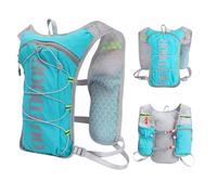 Running Hydration Vest Backpack Lightweight Running Vest Women mens Compatible with 1.5L Water Bladder Reflective Hydration Backpack for Cycling Hiking Marathon (Green, One Size)