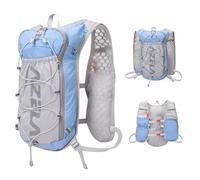 Running Hydration Vest Backpack Lightweight Running Vest Women mens Compatible with 1.5L Water Bladder Reflective Hydration Backpack for Marathon Cycling Hiking (Blue, One Size)