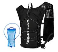Running Hydration Vest with 1.5L Water Bladder, Adjustable Breathable Vest for Men and Women, Reflective Strips, Phone Holder, 4 Functional Pockets, Ideal for Trail Running, Cycling, Outdoor Sports