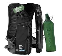Running Hydration Vest with 500ml Soft Flask - Lightweight Breathable Running Vest for Men & Women, Adjustable Front Cord, Phone Holder, Reflective Hydration Pack for Trail & Marathon Running