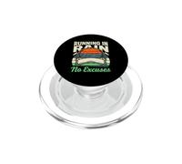 Running In Rain No Excuses Marathon PopSockets PopGrip for MagSafe