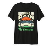 Running in Rain No Excuses Marathon Premium T-Shirt
