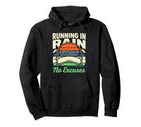 Running In Rain No Excuses Marathon Pullover Hoodie