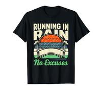 Running in Rain No Excuses Marathon T-Shirt