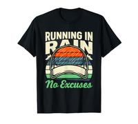 Running in Rain No Excuses Marathon Value Graphic T-Shirt