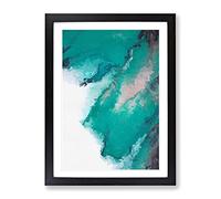 Running In The Elements Abstract Framed Wall Art Print A2 Black
