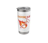 Running in When Everyone Else Runs Out Firefighter Stainless Steel Insulated Tumbler