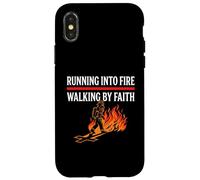 Running Into Fire Walking by Faith Christian Fireman Case for iPhone X/XS