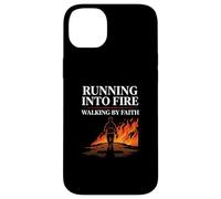 Running Into Fire Walking by Faith Firefighter Case for iPhone 14 Plus