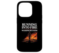 Running Into Fire Walking by Faith Firefighter Case for iPhone 14 Pro