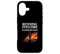 Running Into Fire Walking by Faith Firefighter Case for iPhone 17