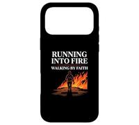 Running Into Fire Walking by Faith Firefighter Case for iPhone 17 Pro Max