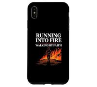 Running Into Fire Walking by Faith Firefighter Case for iPhone XS Max