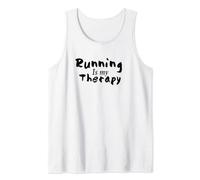 Running Is My Therapy Athletic Humor Tank Top