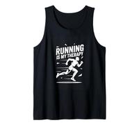 Running is My Therapy Funny Jogger Motivation Tank Top