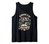Running is My Therapy Runner Funny Jogging Tank Top