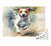 Running Jack Russell 1000 Piece Premium Cardstock Diy Jigsaw Puzzle Jigsaw Collectors Brain Training Wall Decor 52x38cm/1000pcs