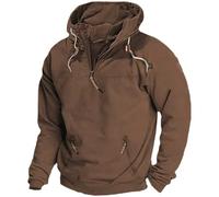 Running Jacket Mens With Hood | Mens Quarter 1/4 Zip Pullover Jacket Casual Coats With Zip Pockets Winter Coat Warm Jacket Sport Coat Baseball Jacket Solid Color Hooded Jacket Loose Fit Jacket