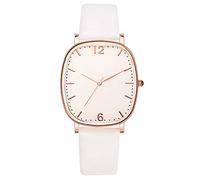 Running Leather Color Strap Solid Watches Watches Secon for Women Sport Watch Woodwork (White, One Size)