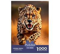 Running Leopard Jigsaw Puzzles for Adults Animal Puzzles 1000 Jigsaws Educational Games for Adults Gifts 38x26cm/1000pcs