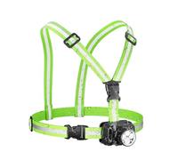 Running Light for Runners - Adjustable 7cm Rechargeable LED Lights with Hands Free Chest Support | Course Chest Light | for Running Hiking Cycling Walking Safe