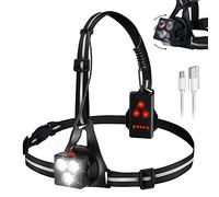 Running Lights for Runners - USB Rechargeable LED Running Chest Light, 500 Lumen 3 Light Modes IPX6 Waterproof Run Light, 120° Adjustable Beam Angle Chest Lamp for Runner for Jogging, Running, Camping