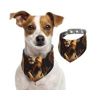 Running Lion Dog Bandanas-Washable Dog Kerchief for Small to Large Pet Scarf for Girl Or Boy, Pet Accessories