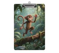 Running Monkey Clipboard 8.5×12.5 Inch Acrylic Clip Board with Metal Clip A4 Letter Size Decorative Clipboard Cute Hanging Clipboards for Office, Teacher, Nurse, Doctor,